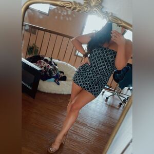 Printed tube midi dress